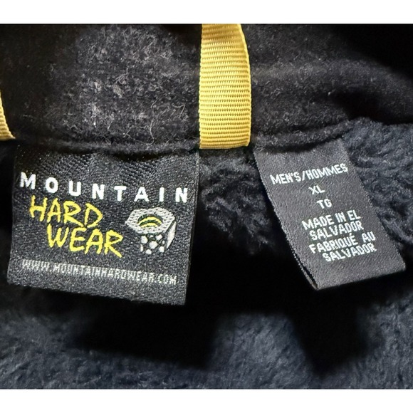 Mountain Hardwear Monkey Man Fleece Jacket Polartec Deep Pile Full Zip Black XL - Picture 3 of 3